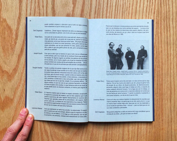 Lawrence Weiner. Mi libro es su libro