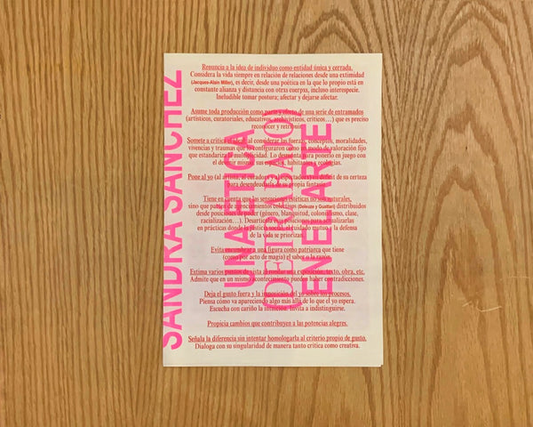 Una ética (de trabajo) en el arte
