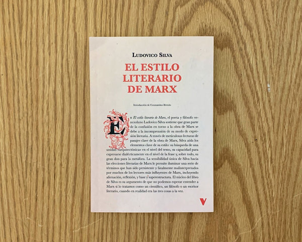 El estilo literario de Marx, Ludovico Silva