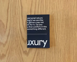 Double Take: On Luxury