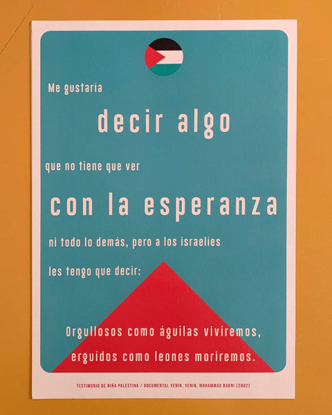 Cartel Nos gustaría decir algo