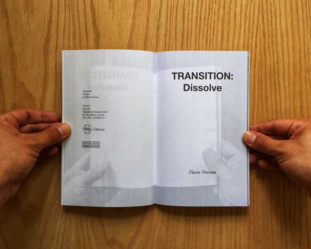 TRANSITION: Dissolve, Flavio Trevisan | Casa Bosques Librería